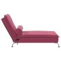 Sofá diván de masaje con cojín de terciopelo rojo tinto de vidaXL, Divanes - Ref: Foro24-379454, Precio: 108,56 €, Descuento: %