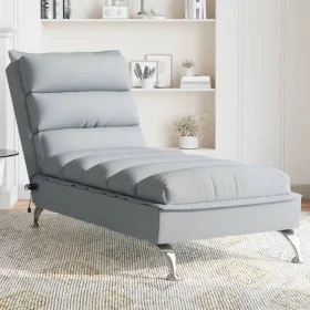 Massage divan sofa with light gray fabric cushions by vidaXL, Daybeds - Ref: Foro24-379475, Price: 169,93 €, Discount: %
