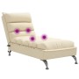 Massage divan sofa with cream fabric cushions by vidaXL, Daybeds - Ref: Foro24-379480, Price: 170,50 €, Discount: %