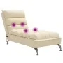 Massage divan sofa with cream fabric cushions by vidaXL, Daybeds - Ref: Foro24-379480, Price: 167,72 €, Discount: %