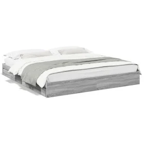 Sonoma gray engineered wood bed with drawers 180x200 cm by vidaXL, Beds and slatted bases - Ref: Foro24-3280641, Price: 168,8...