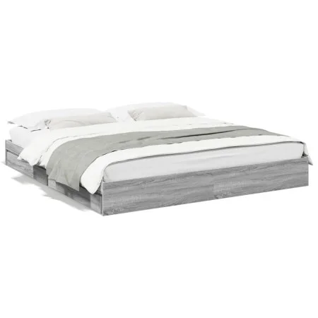 Sonoma gray engineered wood bed with drawers 180x200 cm by vidaXL, Beds and slatted bases - Ref: Foro24-3280641, Price: 168,8...