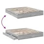 Sonoma gray engineered wood bed with drawers 180x200 cm by vidaXL, Beds and slatted bases - Ref: Foro24-3280641, Price: 168,8...