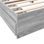 Cama con cajones madera ingeniería gris Sonoma 180x200 cm de vidaXL, Camas y somieres - Ref: Foro24-3280641, Precio: 170,27 €...