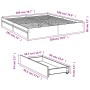Cama con cajones madera ingeniería gris Sonoma 180x200 cm de vidaXL, Camas y somieres - Ref: Foro24-3280641, Precio: 170,27 €...