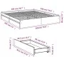 Sonoma gray engineered wood bed with drawers 180x200 cm by vidaXL, Beds and slatted bases - Ref: Foro24-3280641, Price: 168,8...