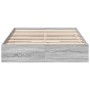 Cama con cajones madera ingeniería gris Sonoma 120x190 cm de vidaXL, Camas y somieres - Ref: Foro24-3280704, Precio: 155,63 €...