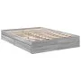 Sonoma-graues Holzwerkstoffbett mit Schubladen 120 x 190 cm von vidaXL, Betten und Lattenroste - Ref: Foro24-3280704, Preis: ...