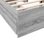 Sonoma-graues Holzwerkstoffbett mit Schubladen 120 x 190 cm von vidaXL, Betten und Lattenroste - Ref: Foro24-3280704, Preis: ...