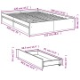 Cama con cajones madera ingeniería gris Sonoma 120x190 cm de vidaXL, Camas y somieres - Ref: Foro24-3280704, Precio: 155,63 €...