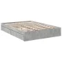 Cama con cajones madera ingeniería gris hormigón 135x190 cm de vidaXL, Camas y somieres - Ref: Foro24-3280695, Precio: 160,80...