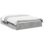 Concrete gray engineered wood bed with drawers 140x190 cm by vidaXL, Beds and slatted bases - Ref: Foro24-3280688, Price: 184...