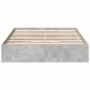 Concrete gray engineered wood bed with drawers 140x190 cm by vidaXL, Beds and slatted bases - Ref: Foro24-3280688, Price: 184...