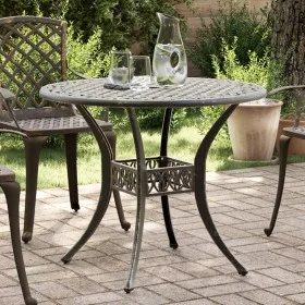 Gartentisch aus bronzefarbenem Aluminiumguss Ø90x75 cm von vidaXL, Gartentische - Ref: Foro24-4002807, Preis: 189,32 €, Rabat...