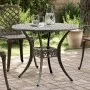 Gartentisch aus bronzefarbenem Aluminiumguss Ø90x75 cm von vidaXL, Gartentische - Ref: Foro24-4002807, Preis: 189,32 €, Rabat...