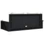 Banco columpio con cojines ratán sintético negro 119x56x48 cm