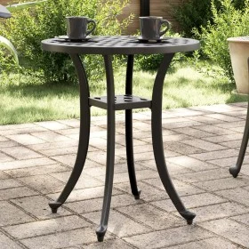 Schwarzer Gartentisch aus Aluminiumguss Ø48x53 cm von vidaXL, Gartentische - Ref: Foro24-4002824, Preis: 73,60 €, Rabatt: %