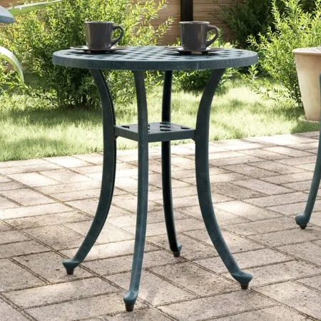 Green cast aluminum garden table Ø48x53 cm by vidaXL, Garden tables - Ref: Foro24-4002826, Price: 75,13 €, Discount: %