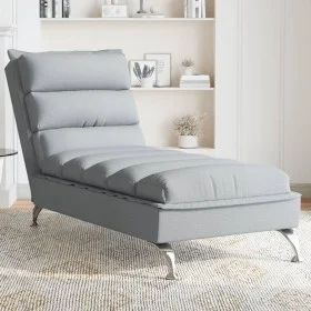 Divan sofa with light gray fabric cushions by vidaXL, Daybeds - Ref: Foro24-379468, Price: 174,06 €, Discount: %