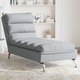 Sofá diván con cojines tela gris claro