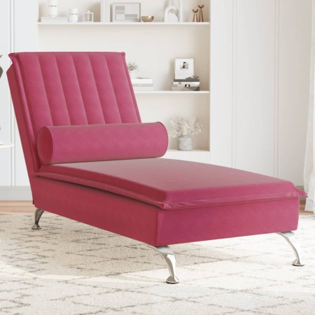 Massage Divan Sofa with Red Velvet Cushion by vidaXL, Daybeds - Ref: Foro24-379463, Price: 163,25 €, Discount: %