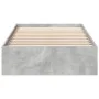 Concrete gray engineered wood bed with drawers 90x200 cm by vidaXL, Beds and slatted bases - Ref: Foro24-3280681, Price: 129,...