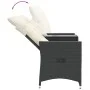 2-seater reclining garden sofa with black PE rattan table by vidaXL, Outdoor sofas - Ref: Foro24-365710, Price: 235,51 €, Dis...