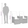 2-Sitzer-Gartensofa mit schwarzem PE-Rattantisch von vidaXL, Outdoor-Sofas - Ref: Foro24-365710, Preis: 235,51 €, Rabatt: %