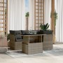 Garden sofa set with cushions 5 pieces gray synthetic rattan by vidaXL, Garden sets - Ref: Foro24-3266560, Price: 349,18 €, D...