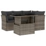 Garden sofa set with cushions 5 pieces gray synthetic rattan by vidaXL, Garden sets - Ref: Foro24-3266560, Price: 349,18 €, D...