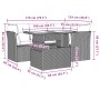 Garden sofa set with cushions 5 pieces gray synthetic rattan by vidaXL, Garden sets - Ref: Foro24-3266560, Price: 349,18 €, D...