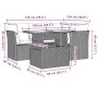 Garden sofa set with cushions 5 pieces gray synthetic rattan by vidaXL, Garden sets - Ref: Foro24-3266560, Price: 347,54 €, D...
