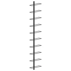 Wall-mounted wine rack for 10 black metal bottles by vidaXL, Wine racks - Ref: Foro24-289566, Price: 41,55 €, Discount: %