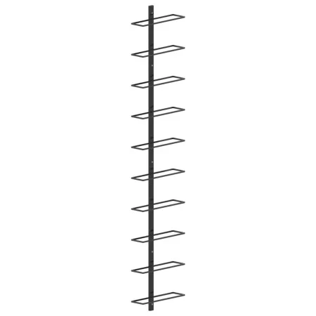 Wall-mounted wine rack for 10 black metal bottles by vidaXL, Wine racks - Ref: Foro24-289566, Price: 41,52 €, Discount: %