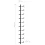 Wall-mounted wine rack for 10 black metal bottles by vidaXL, Wine racks - Ref: Foro24-289566, Price: 41,52 €, Discount: %