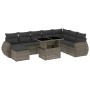 9-teiliges Gartenmöbel-Set und graue synthetische Rattankissen von vidaXL, Gartensets - Ref: Foro24-3268730, Preis: 591,09 €,...