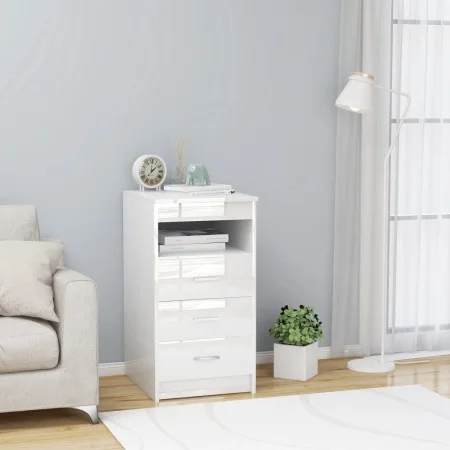 Kommode aus Sperrholz glänzend weiß 40x50x76 cm von vidaXL, Schließfächer und Lagerschränke - Ref: Foro24-801811, Preis: 104,...