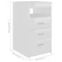 Bright white plywood chest of drawers 40x50x76 cm by vidaXL, Lockers and storage cabinets - Ref: Foro24-801811, Price: 108,42...