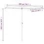 Gartenschirm mit taupegrauem Aluminiummast 2x1,5 m von vidaXL, Sonnenschirme - Ref: Foro24-47339, Preis: 44,88 €, Rabatt: %