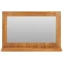 Espejo de pared con estante madera maciza de teca 60x12x40 cm de vidaXL, Espejos - Ref: Foro24-289071, Precio: 60,91 €, Descu...