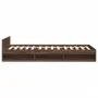 Oak brown engineered wood bed with drawer 90x190 cm by vidaXL, Beds and slatted bases - Ref: Foro24-3280789, Price: 130,80 €,...