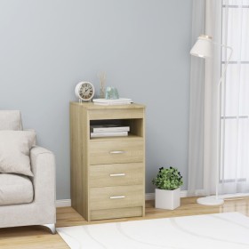Sonoma oak plywood chest of drawers 40x50x76 cm by vidaXL, Lockers and storage cabinets - Ref: Foro24-801808, Price: 78,24 €,...