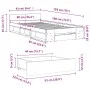 Oak brown engineered wood bed with drawer 90x190 cm by vidaXL, Beds and slatted bases - Ref: Foro24-3280789, Price: 130,80 €,...