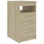 Kommode aus Sonoma-Eichensperrholz, 40 x 50 x 76 cm von vidaXL, Schließfächer und Lagerschränke - Ref: Foro24-801808, Preis: ...