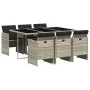 Garden dining set 7 pieces and light gray synthetic rattan cushions by vidaXL, Garden sets - Ref: Foro24-3277678, Price: 533,...