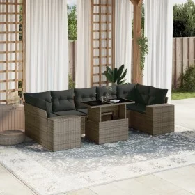 Set de sofás de jardín y cojines 8 piezas ratán sintético gris by vidaXL, Garden sets - Ref: Foro24-3269040, Price: 561,89 €,...