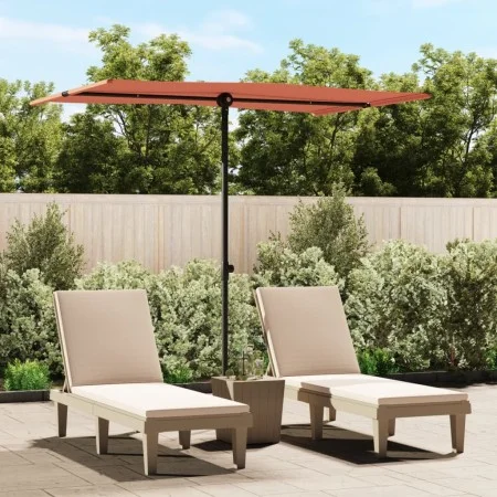 Sombrilla de jardín con palo de aluminio terracota 2x1,5 m de vidaXL, Sombrillas - Ref: Foro24-47341, Precio: 44,92 €, Descue...