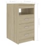 Kommode aus Sonoma-Eichensperrholz, 40 x 50 x 76 cm von vidaXL, Schließfächer und Lagerschränke - Ref: Foro24-801808, Preis: ...