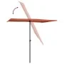 Garden umbrella with terracotta aluminum pole 2x1.5 m by vidaXL, Umbrellas - Ref: Foro24-47341, Price: 46,73 €, Discount: %