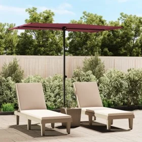 Garden umbrella with red burgundy aluminum pole 2x1.5 m by vidaXL, Umbrellas - Ref: Foro24-47340, Price: 48,92 €, Discount: %